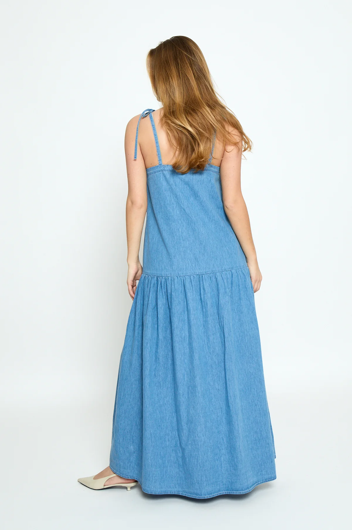 Janika Maxi Dress Light Denim - Image 4