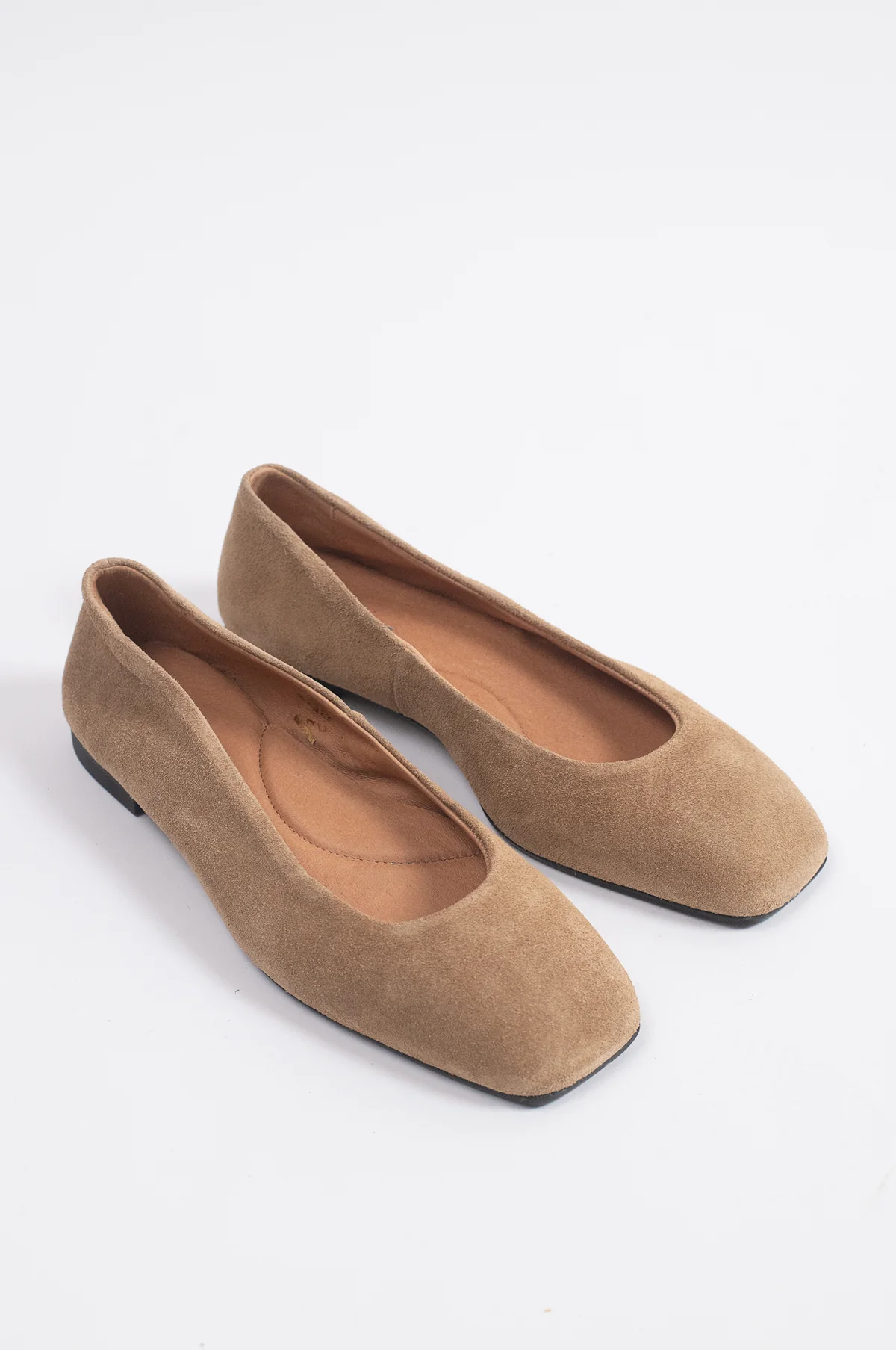 Katie Suede Ballerinas Mushroom - Image 2