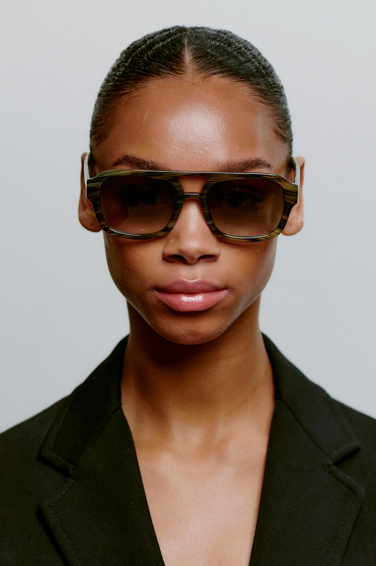 Kaya Sunglasses Striped Horn - Image 2