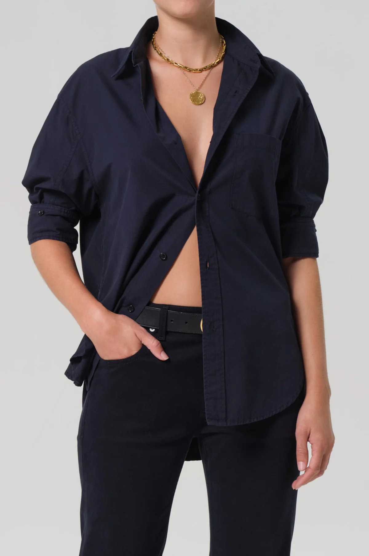 Kayla Shirt Navy - Image 4