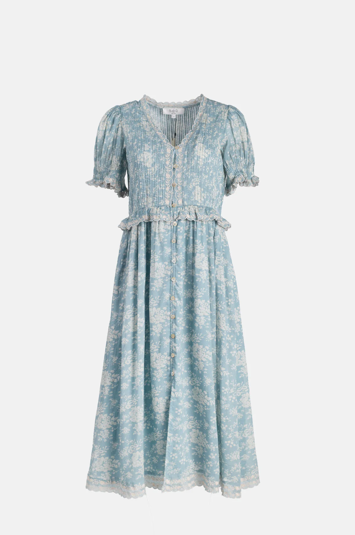 Kirsten Print Long Dress Sky