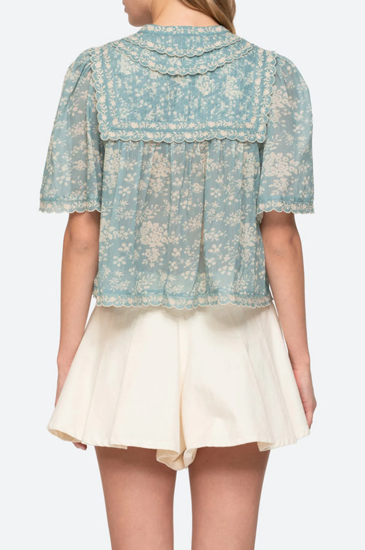 Kirsten Print Top Sky - Image 4