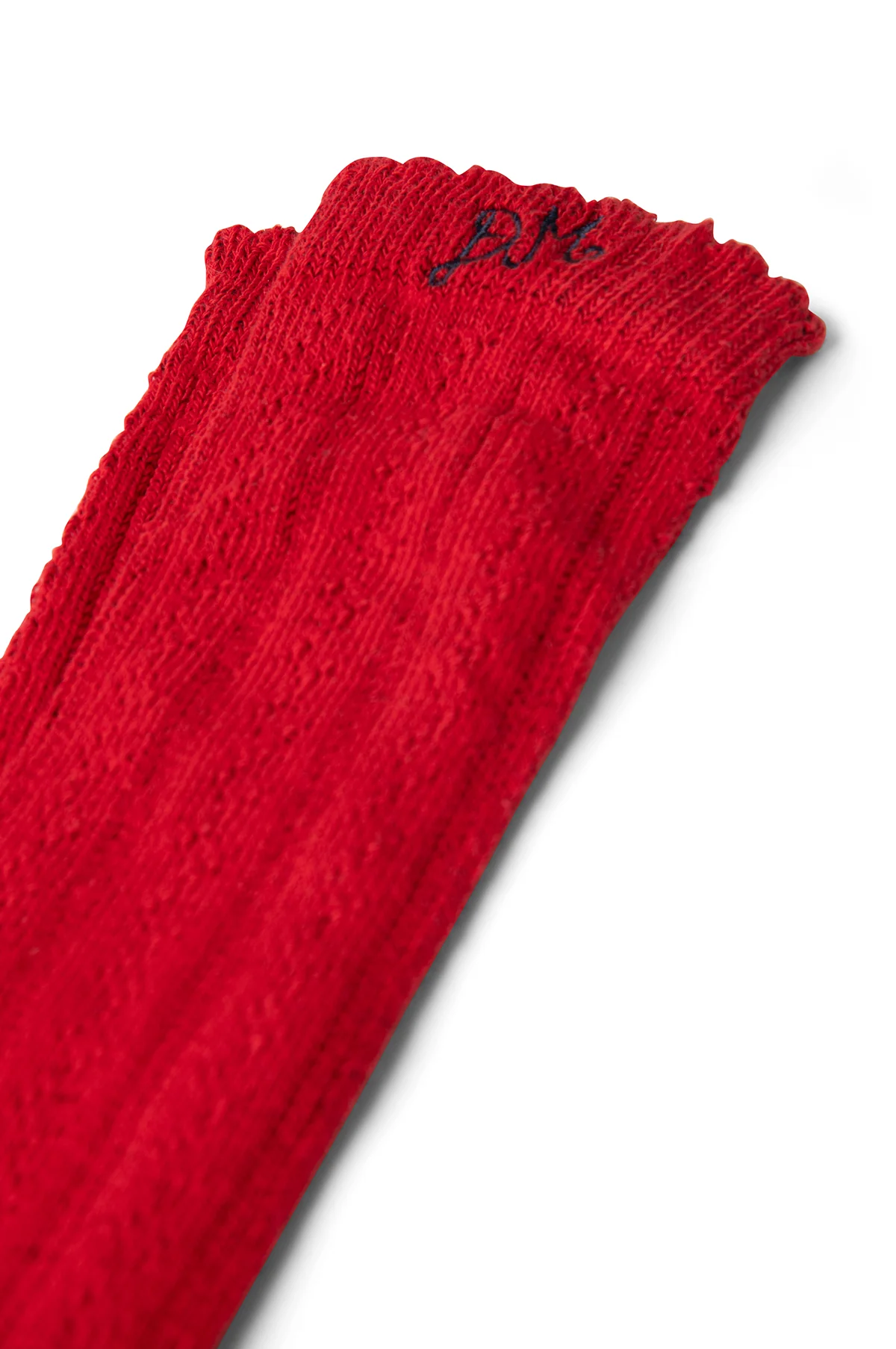 Knee High Pointelle Socks Red - Image 3