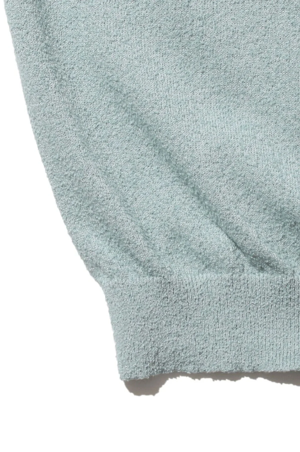 Knit Polo Cotton Boucle Sax - Image 6