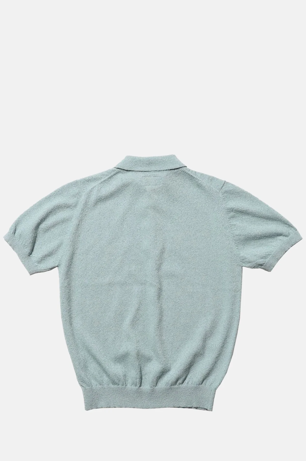 Knit Polo Cotton Boucle Sax - Image 8