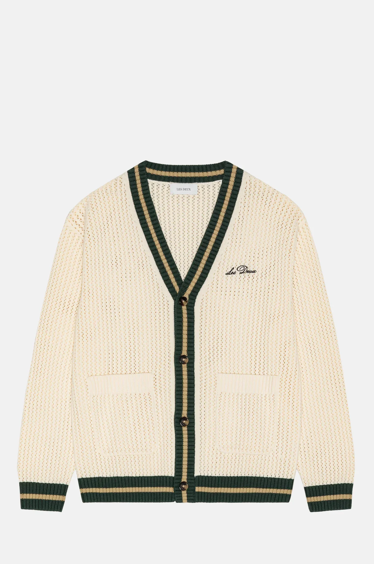 Lace Knitted Cardigan Eggnog White
