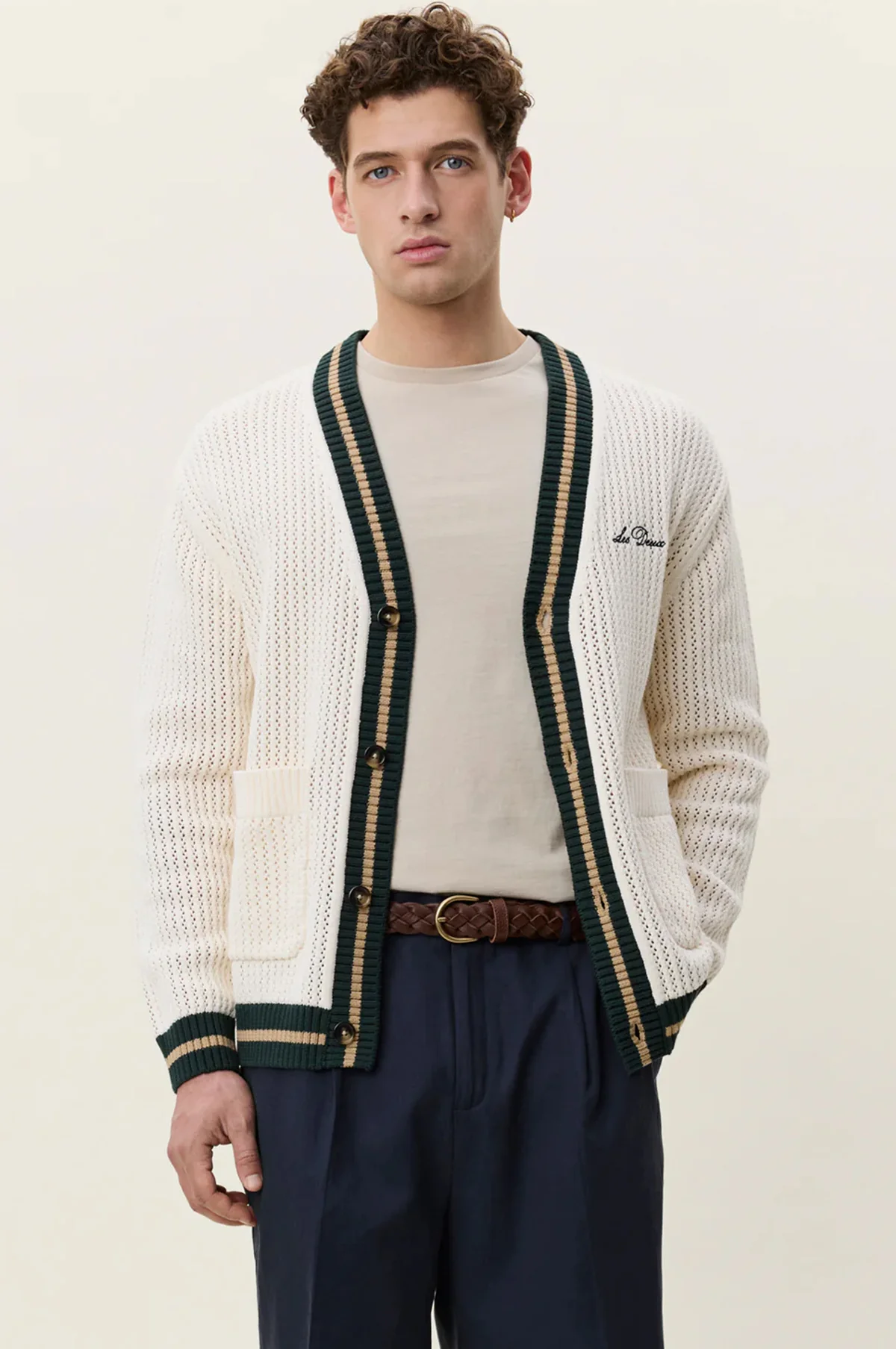 Lace Knitted Cardigan Eggnog White - Image 4