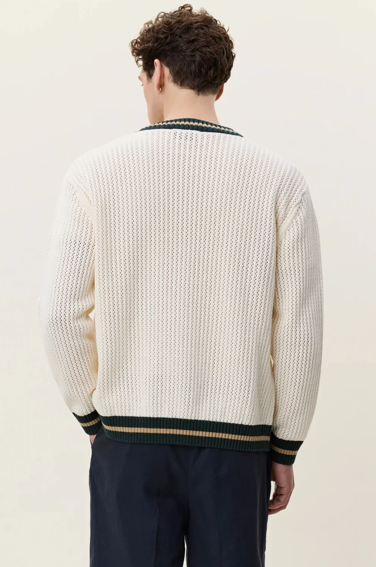 Lace Knitted Cardigan Eggnog White - Image 5
