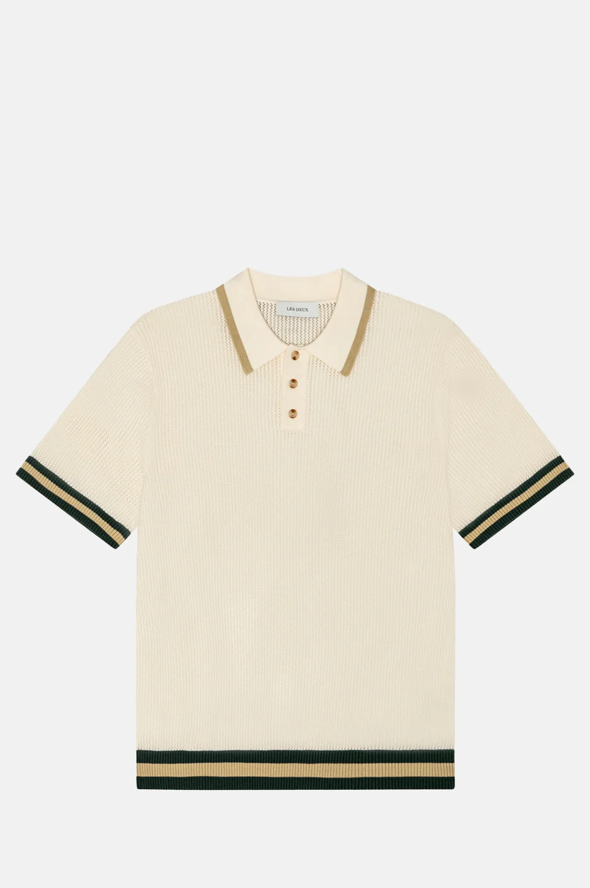 Lace Knitted Polo Eggnog White