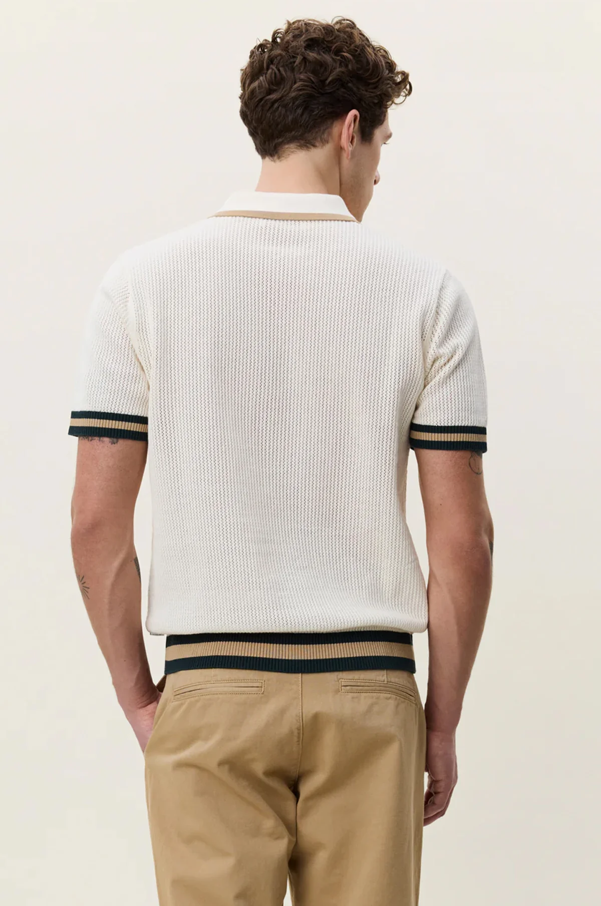 Lace Knitted Polo Eggnog White - Image 5