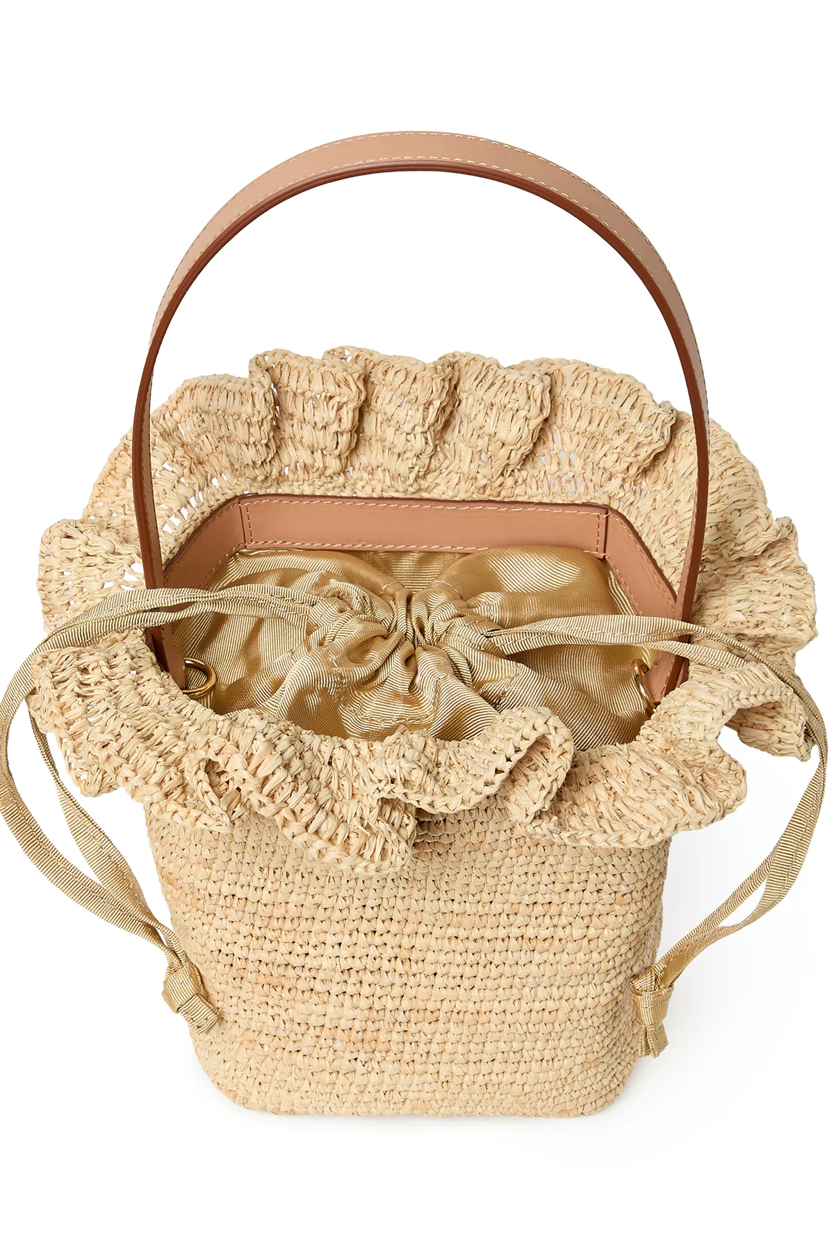 Laith Crochet Bag Top Handle Natural - Image 5