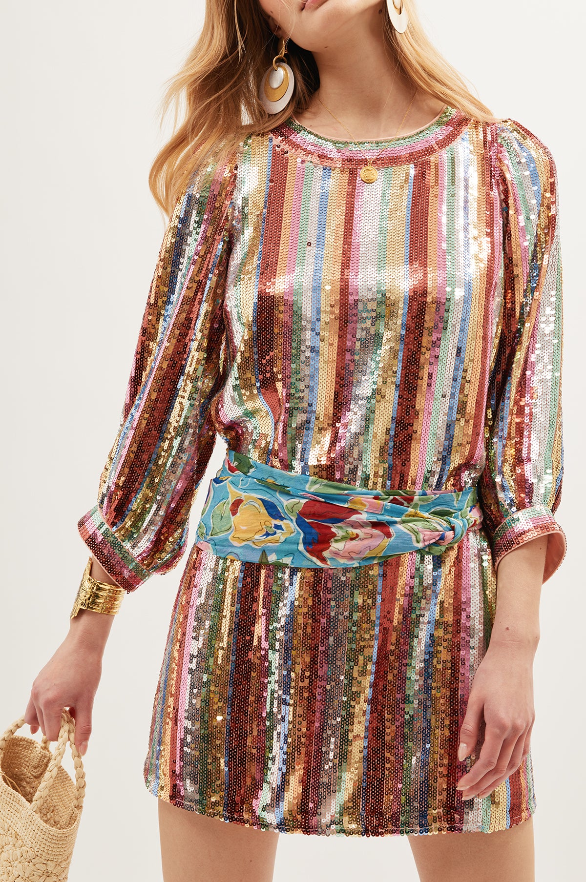 Laurie Dress Dixie Stripe Embellishment Multi - Image 6