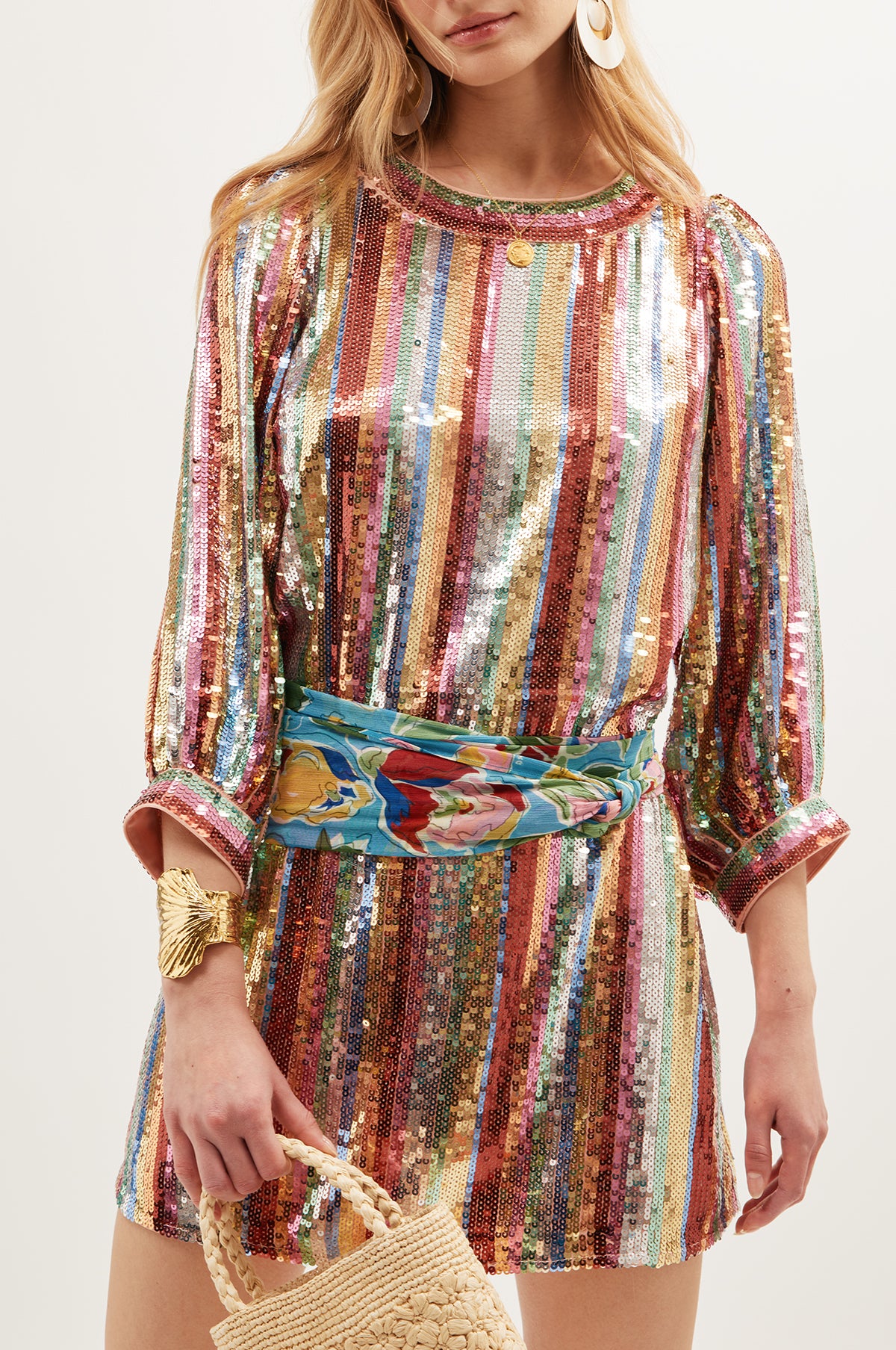 Laurie Dress Dixie Stripe Embellishment Multi - Image 7