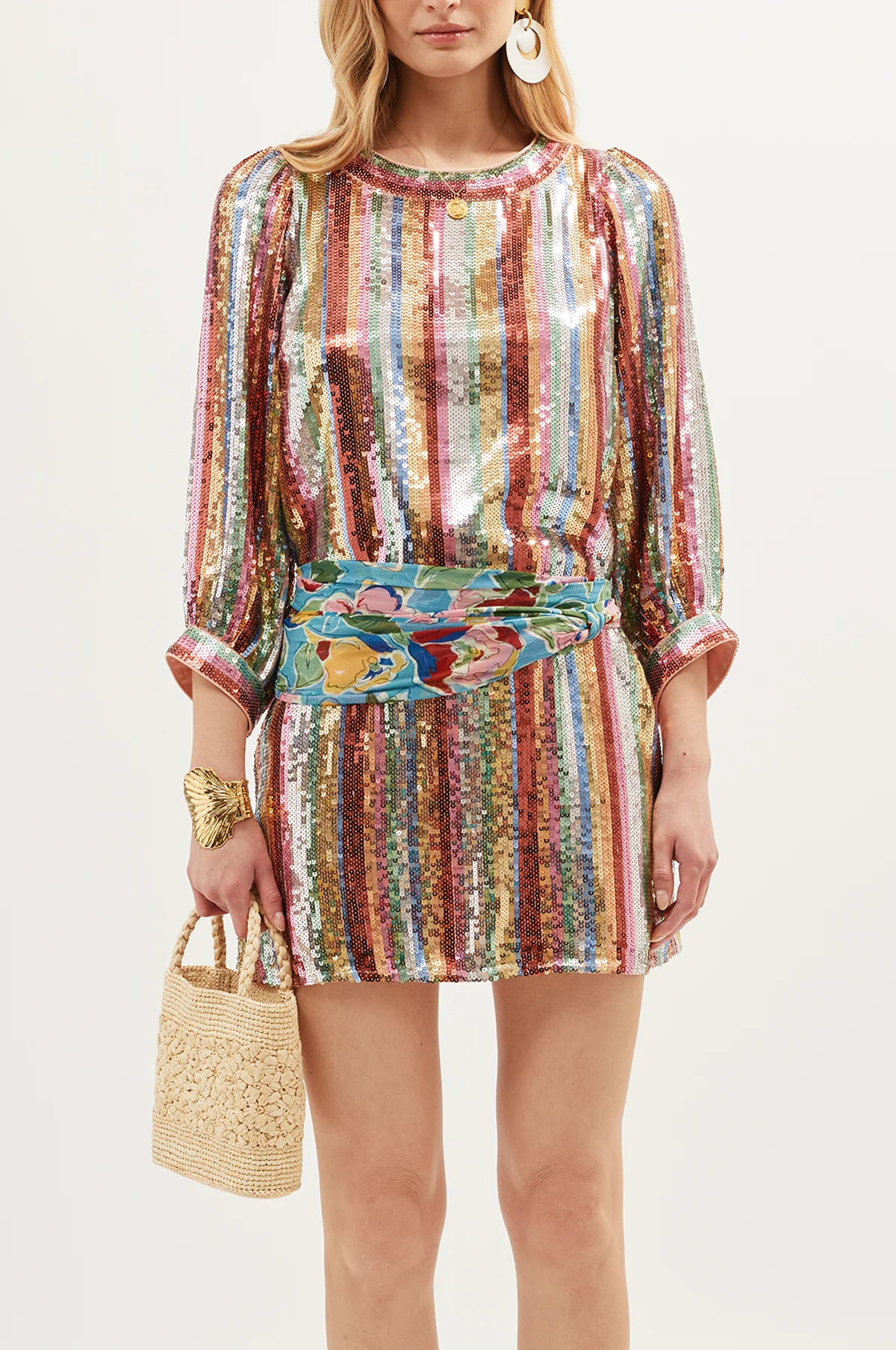 Laurie Dress Dixie Stripe Embellishment Multi - Image 9