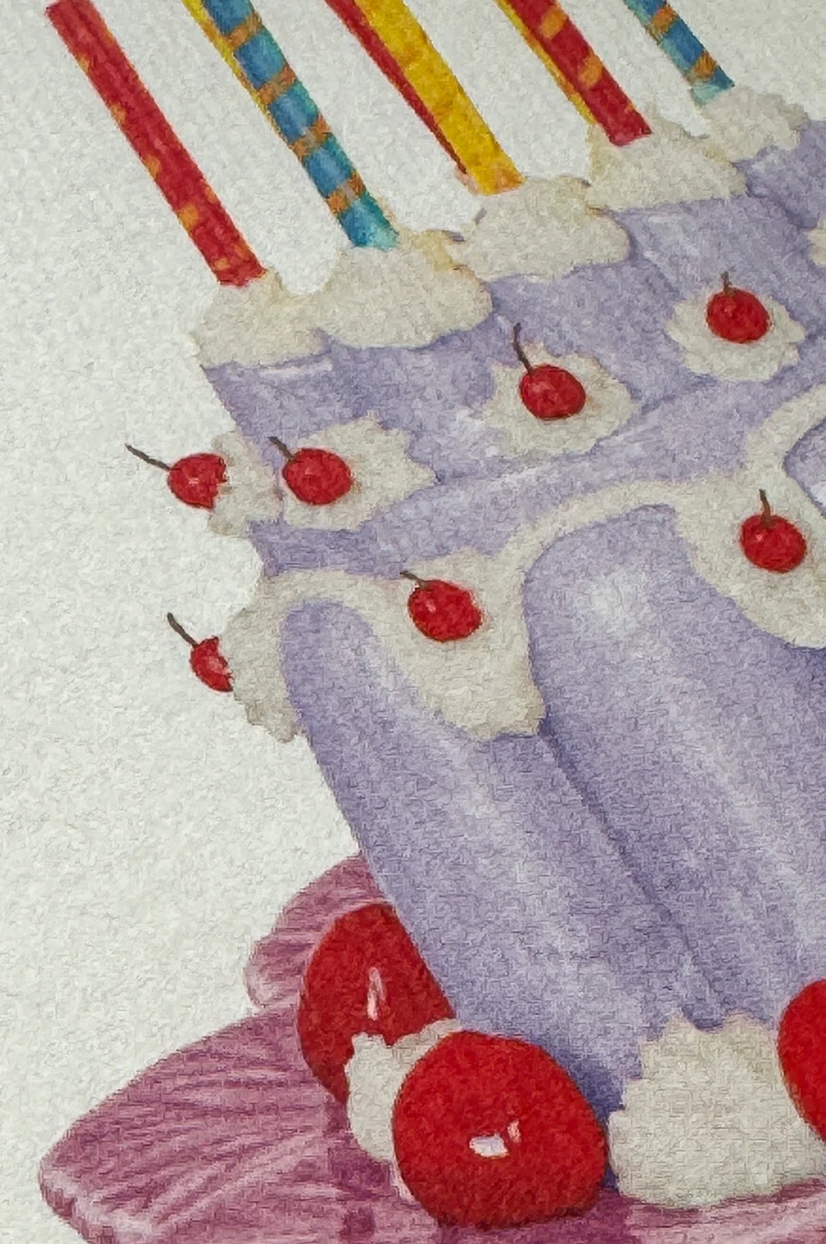 Lavender Cream Blancmange Notecard - Image 2