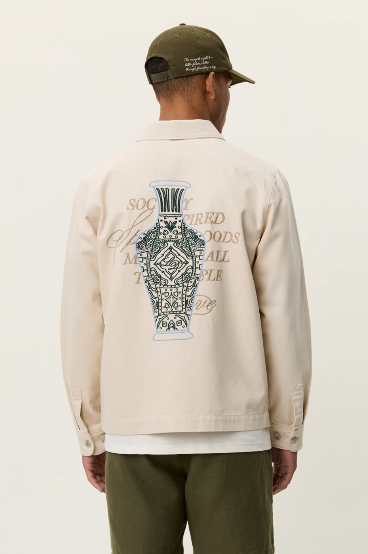 Layton Faience Twill Overshirt Ivory - Image 2