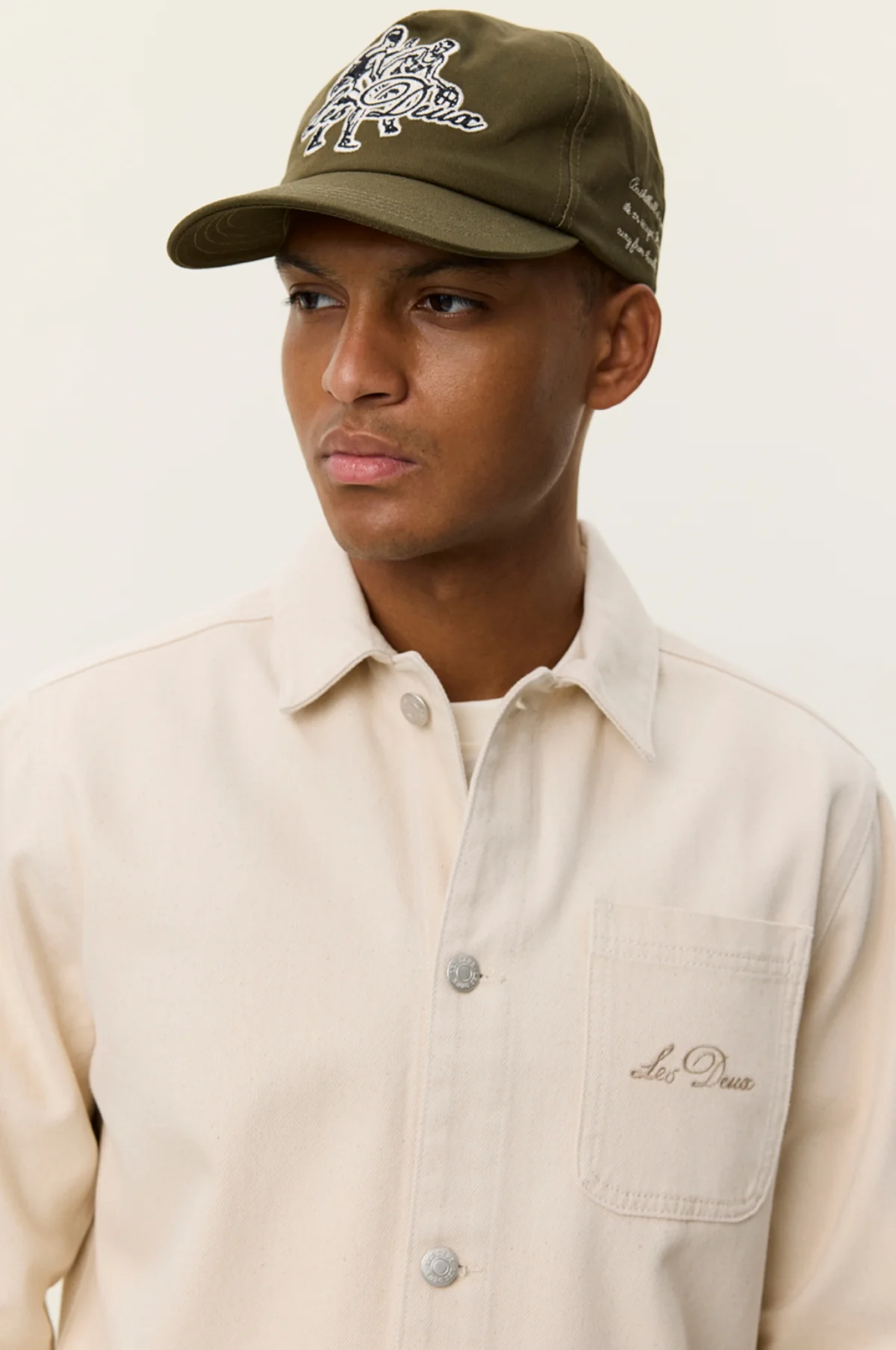 Layton Faience Twill Overshirt Ivory - Image 4