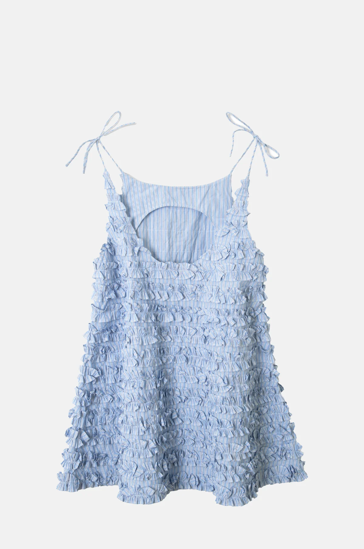 Leili Ruffle Dress Mini Business Stripe - Image 2