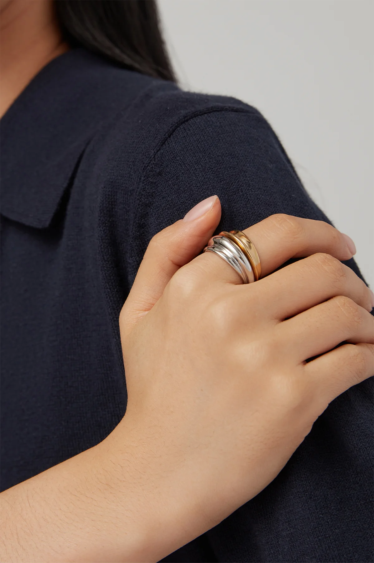 Lennon Gold and Silver Ring Set - Image 3