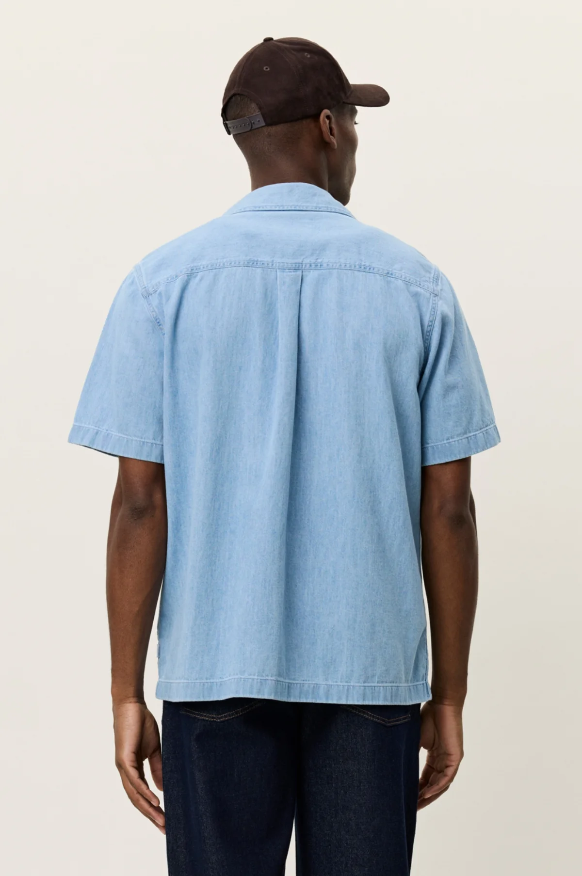Lesley Denim SS Shirt Light Indigo Wash - Image 4