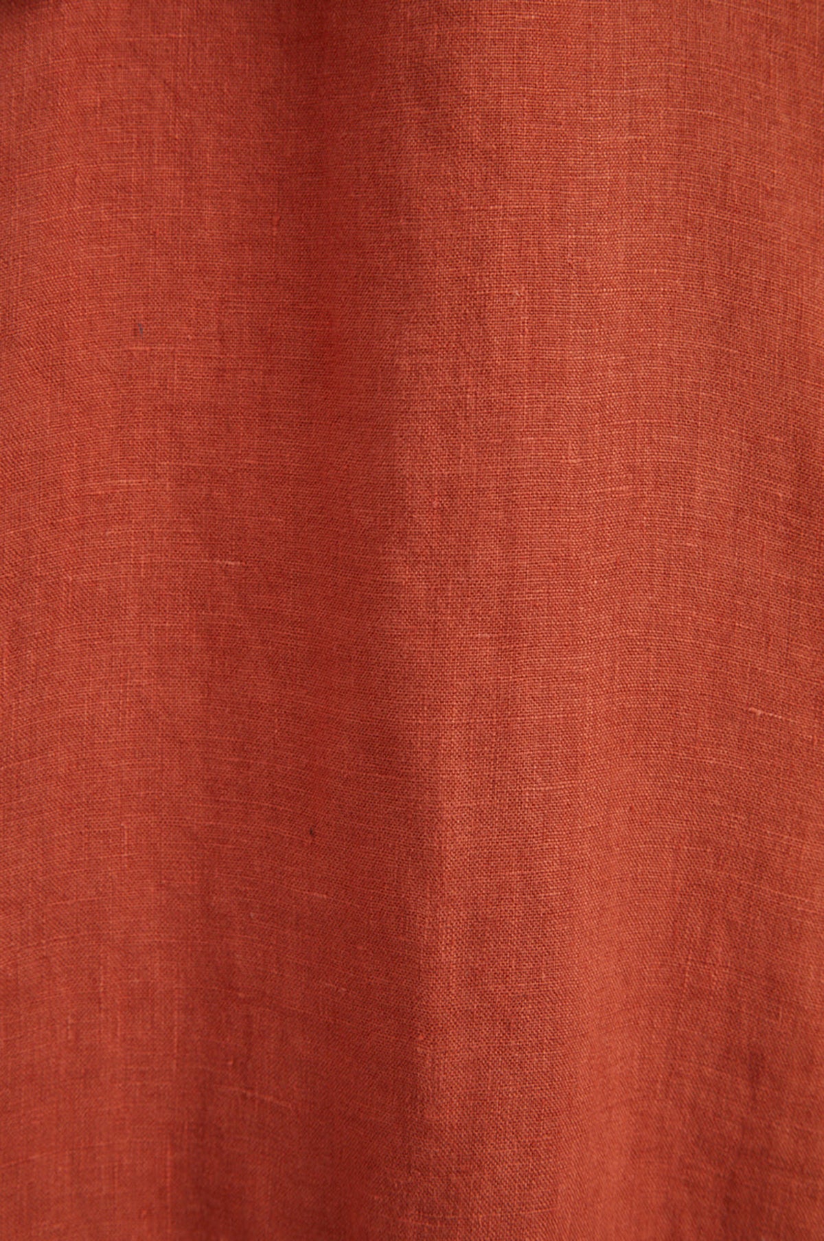 Linen Camp Collar Shirt Terracota - Image 6