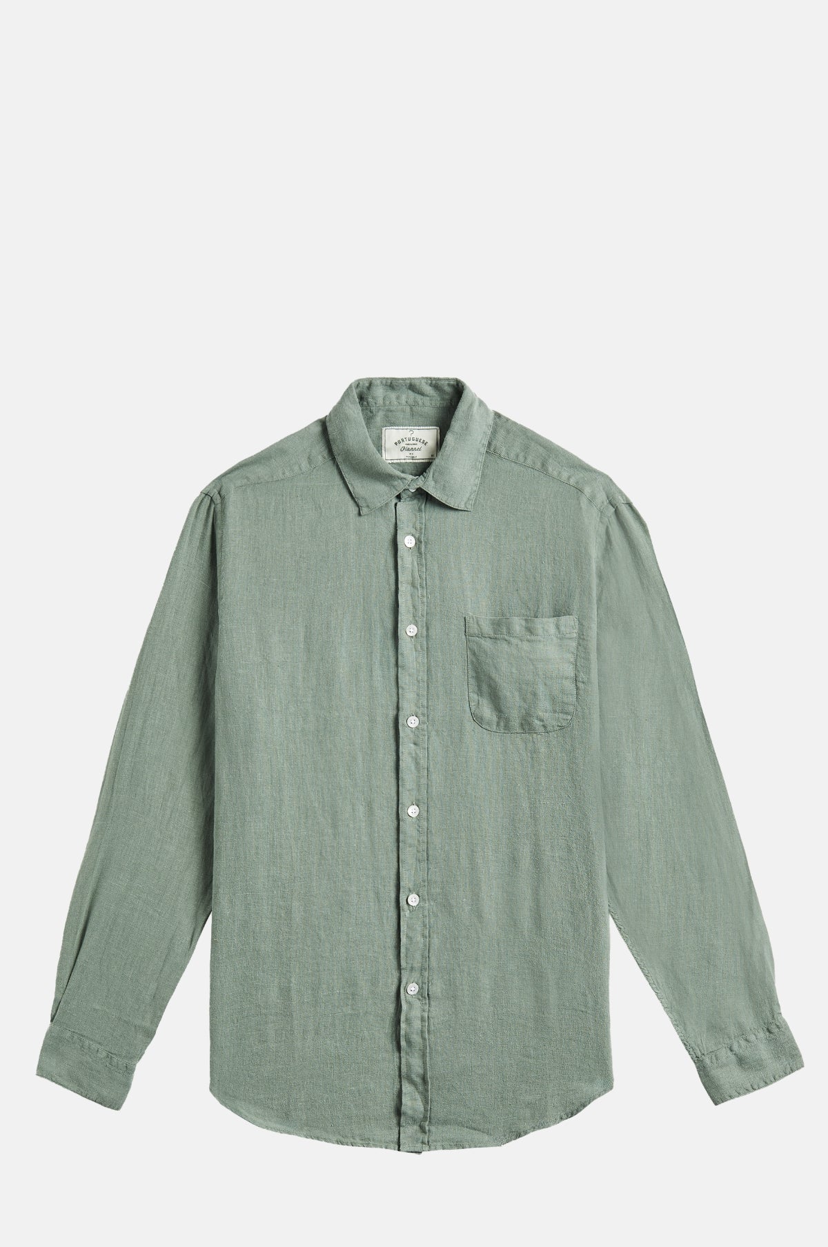 Linen Shirt Dry Green