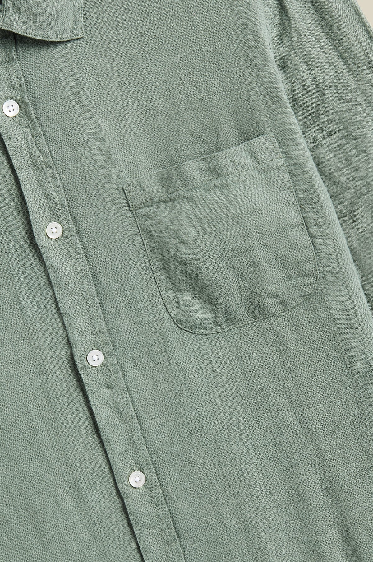 Linen Shirt Dry Green - Image 3