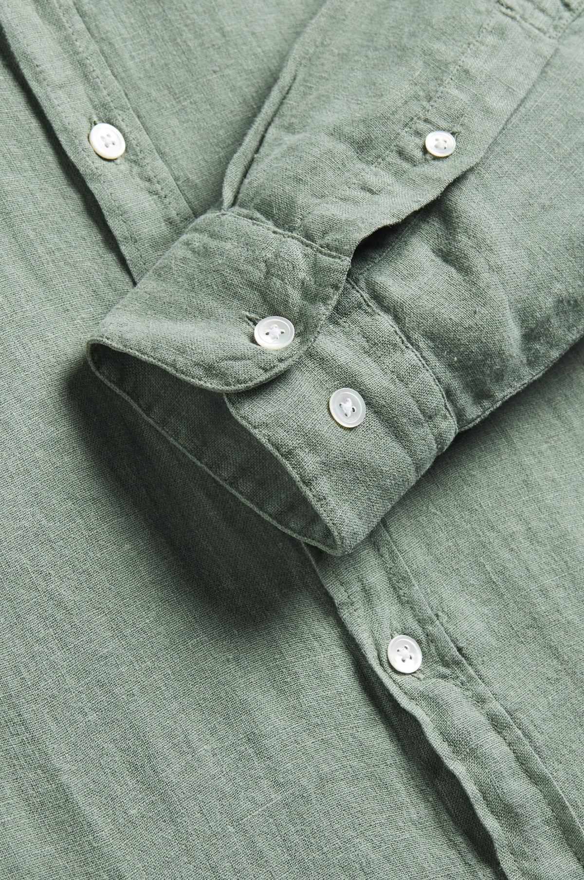 Linen Shirt Dry Green - Image 4