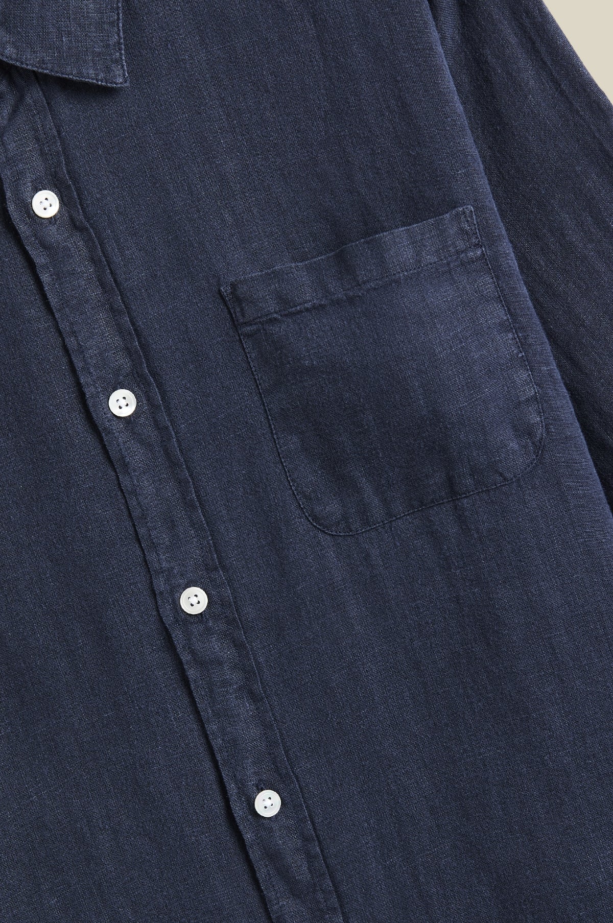 Linen Shirt Navy - Image 3