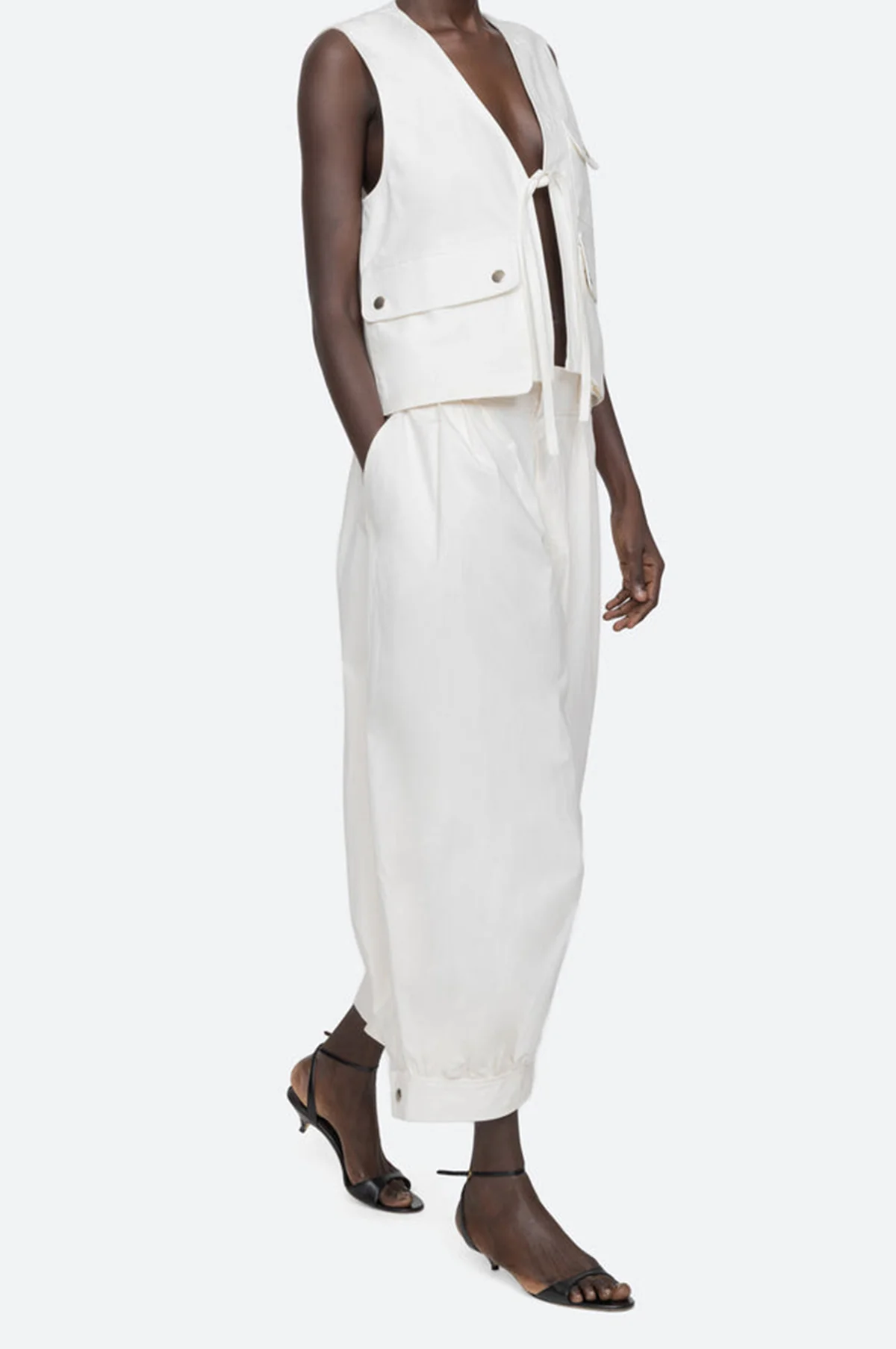 Lois Twill Pants Cream - Image 3