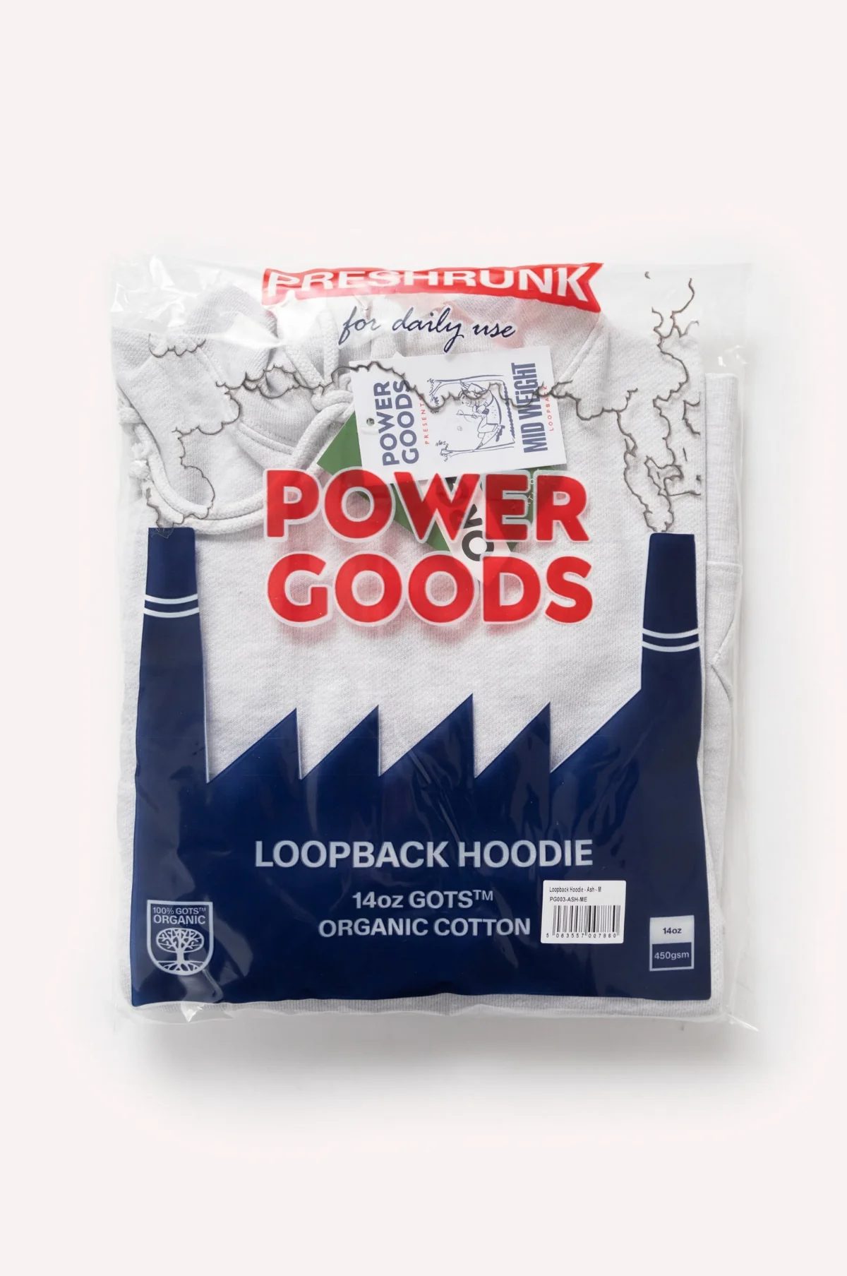 Loopback Hoodie Ash - Image 8