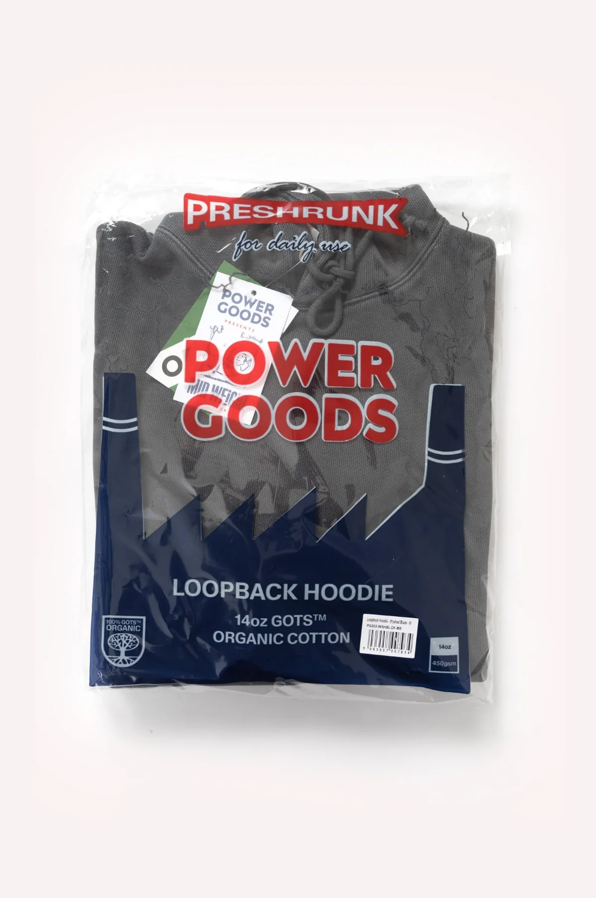 Loopback Hoodie Washed Black - Image 8