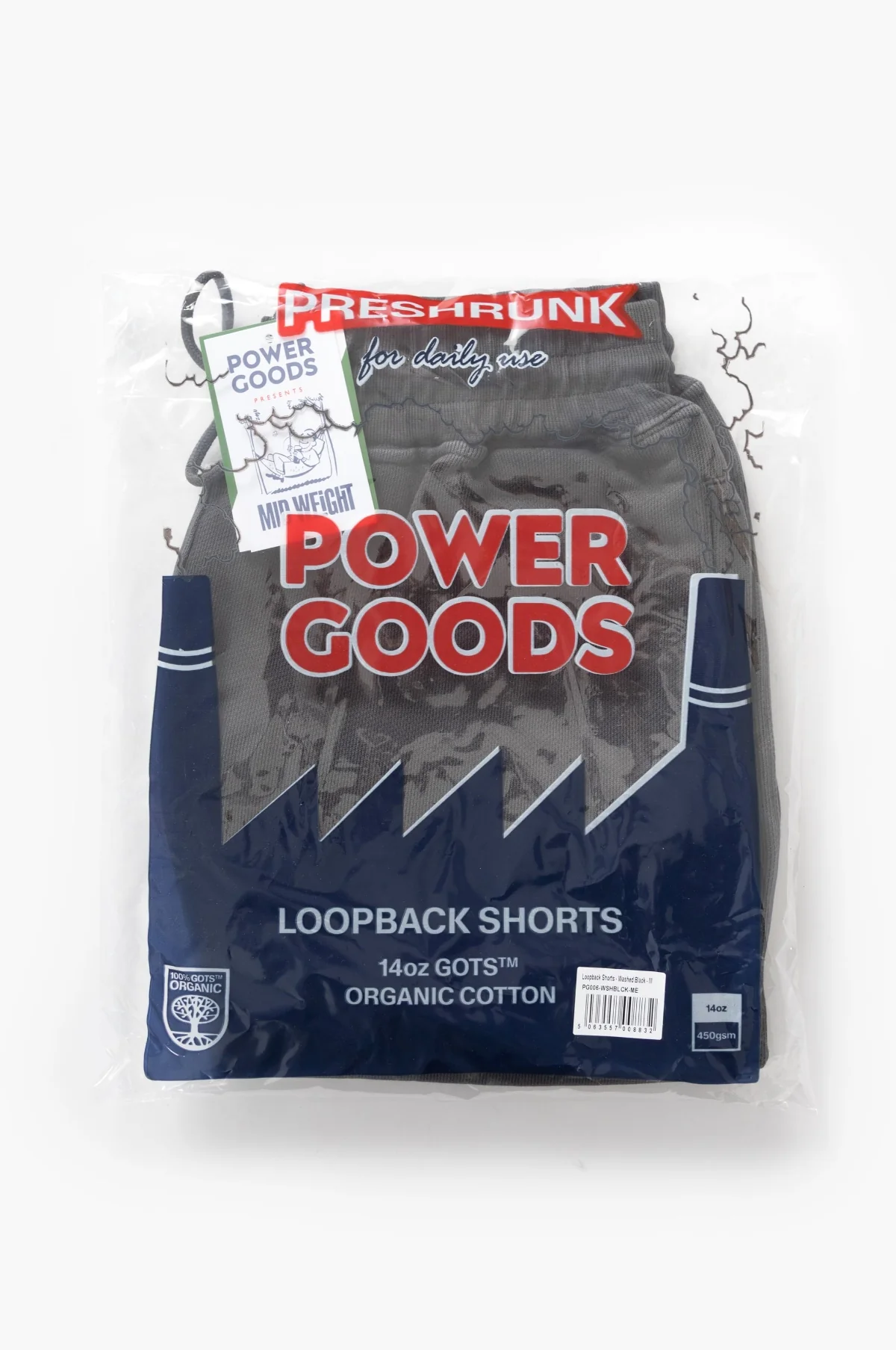 Loopback Sweat Shorts Washed Black - Image 7