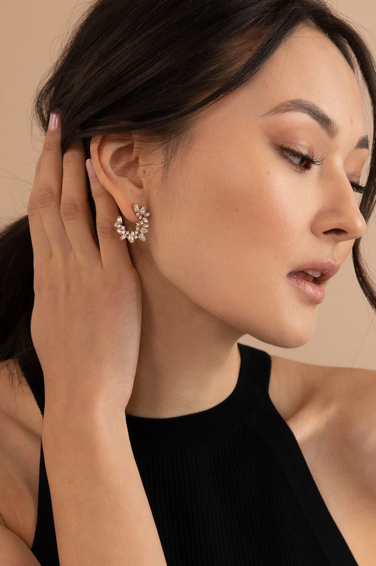 Lupe Crescent Stud Earrings - Image 4