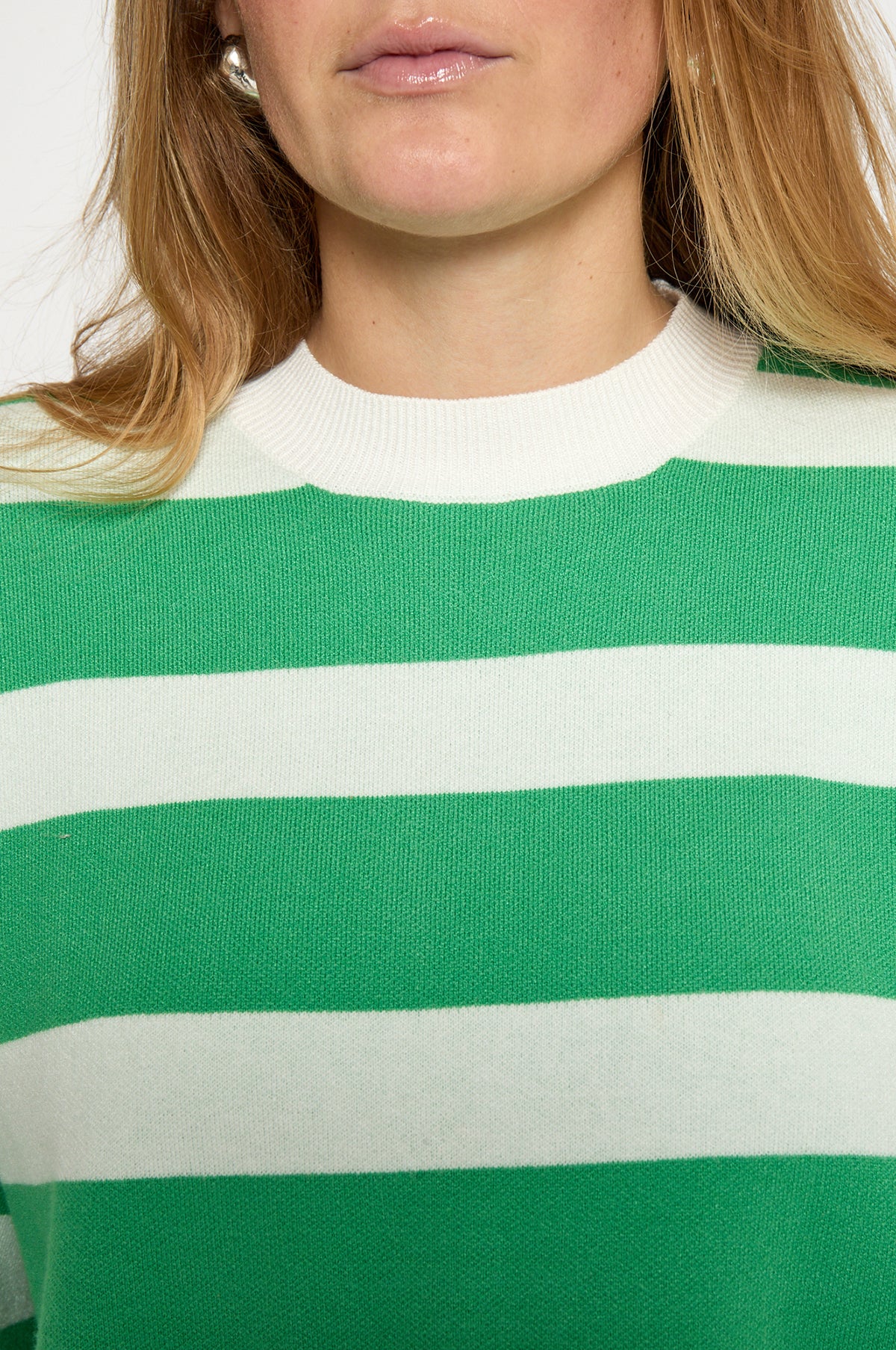 Lupi Knit T-Shirt Green Briar Stripe - Image 6