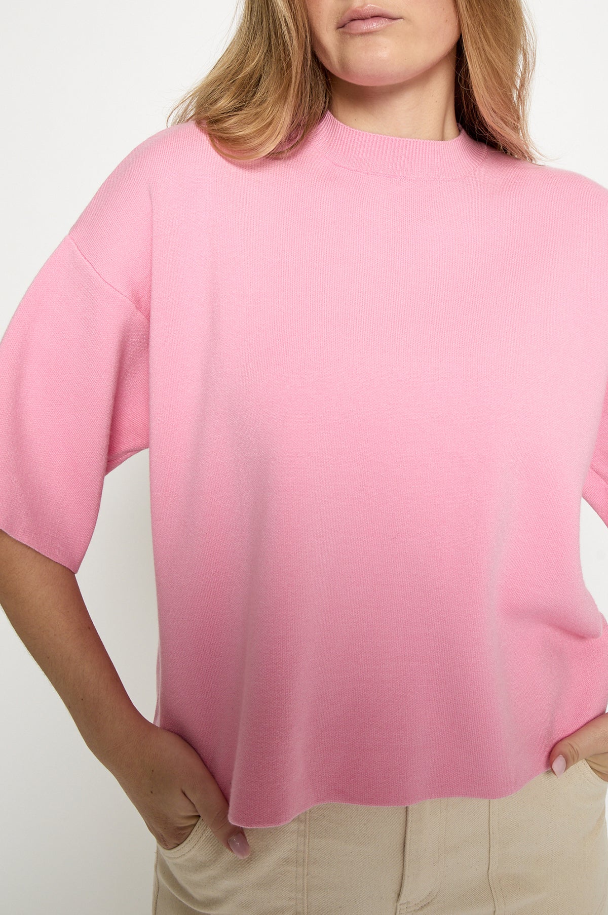 Lupi Knit T-Shirt Prism Pink - Image 5