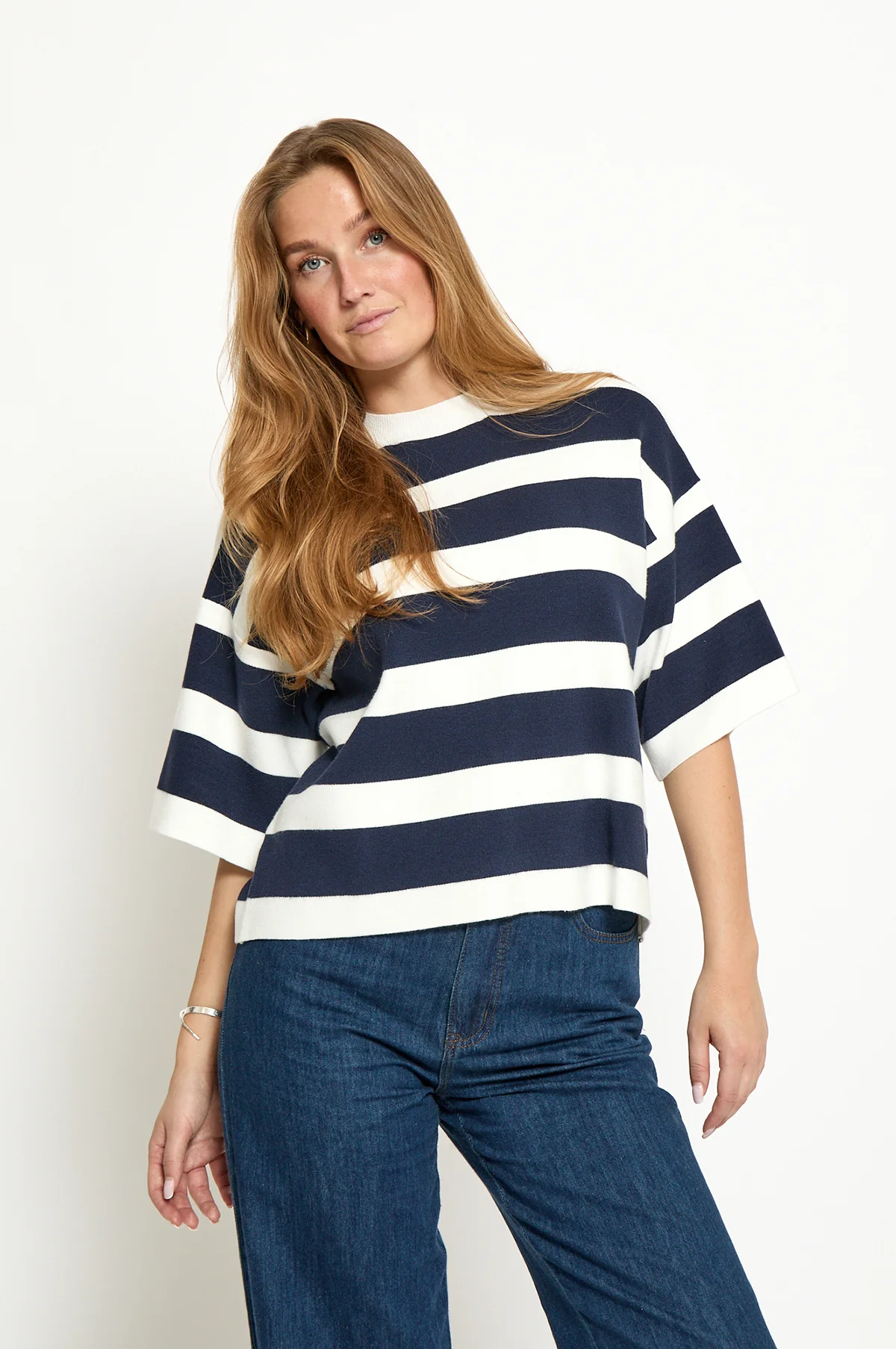 Lupi Knit T-Shirt Sky Captain Stripe - Image 2