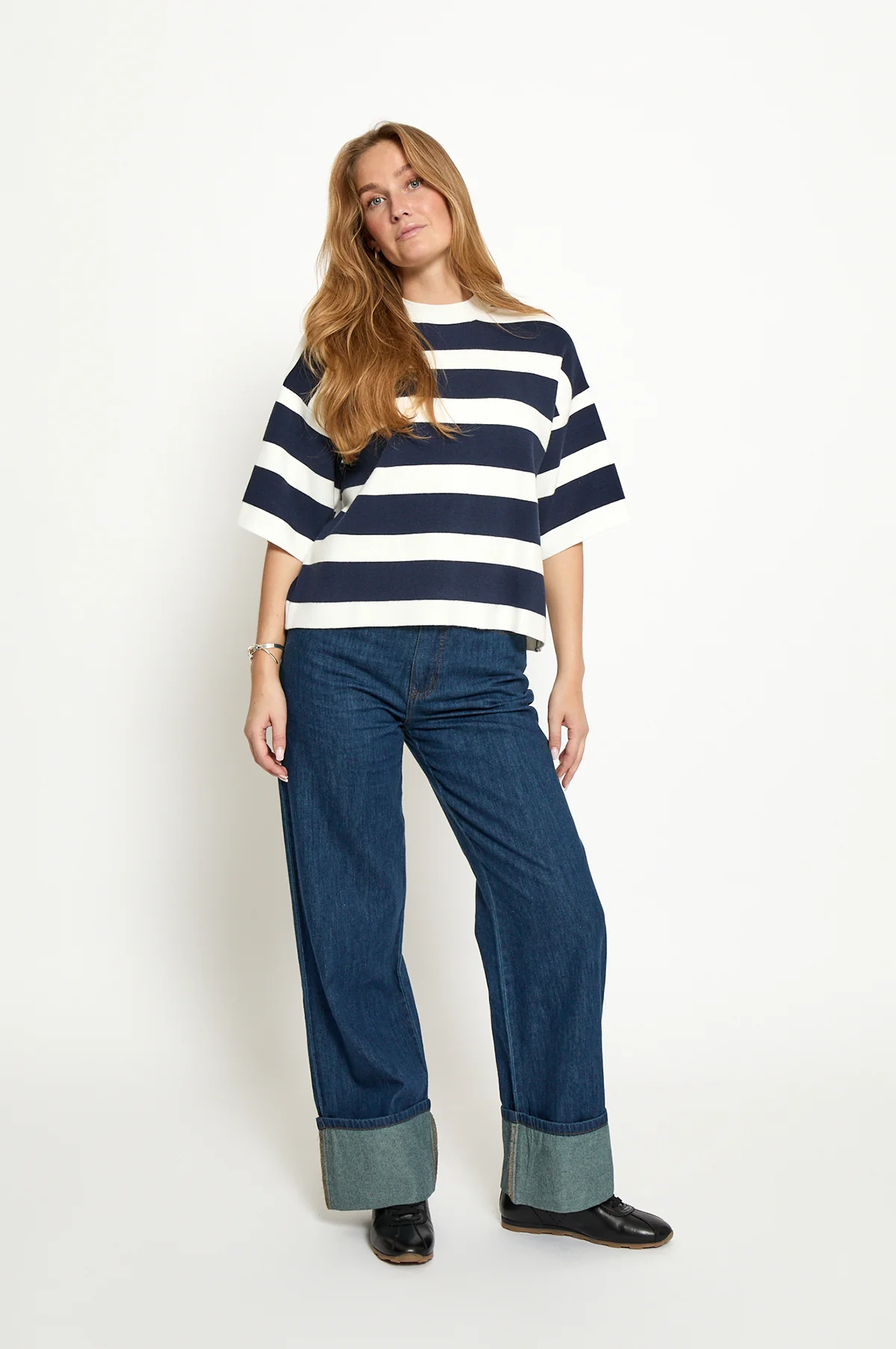 Lupi Knit T-Shirt Sky Captain Stripe - Image 6