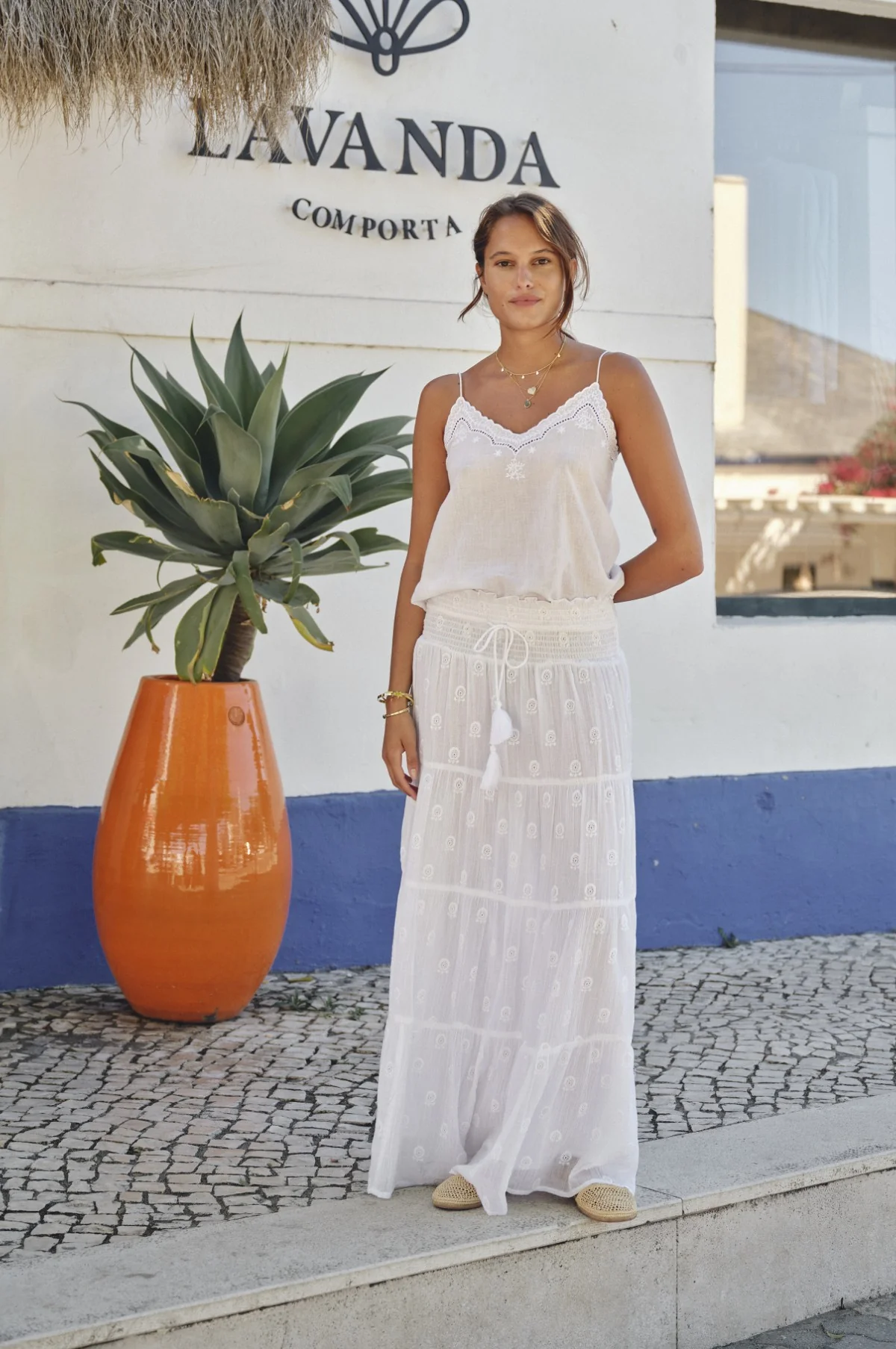 Lyla Emb Cami White - Image 3