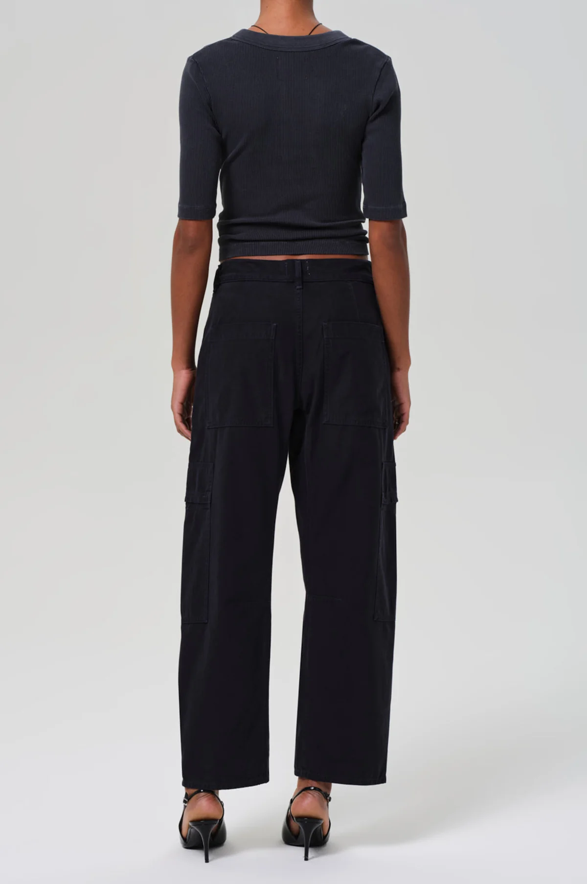 Marcelle Low Slung Cargo Sateen True Navy - Image 6