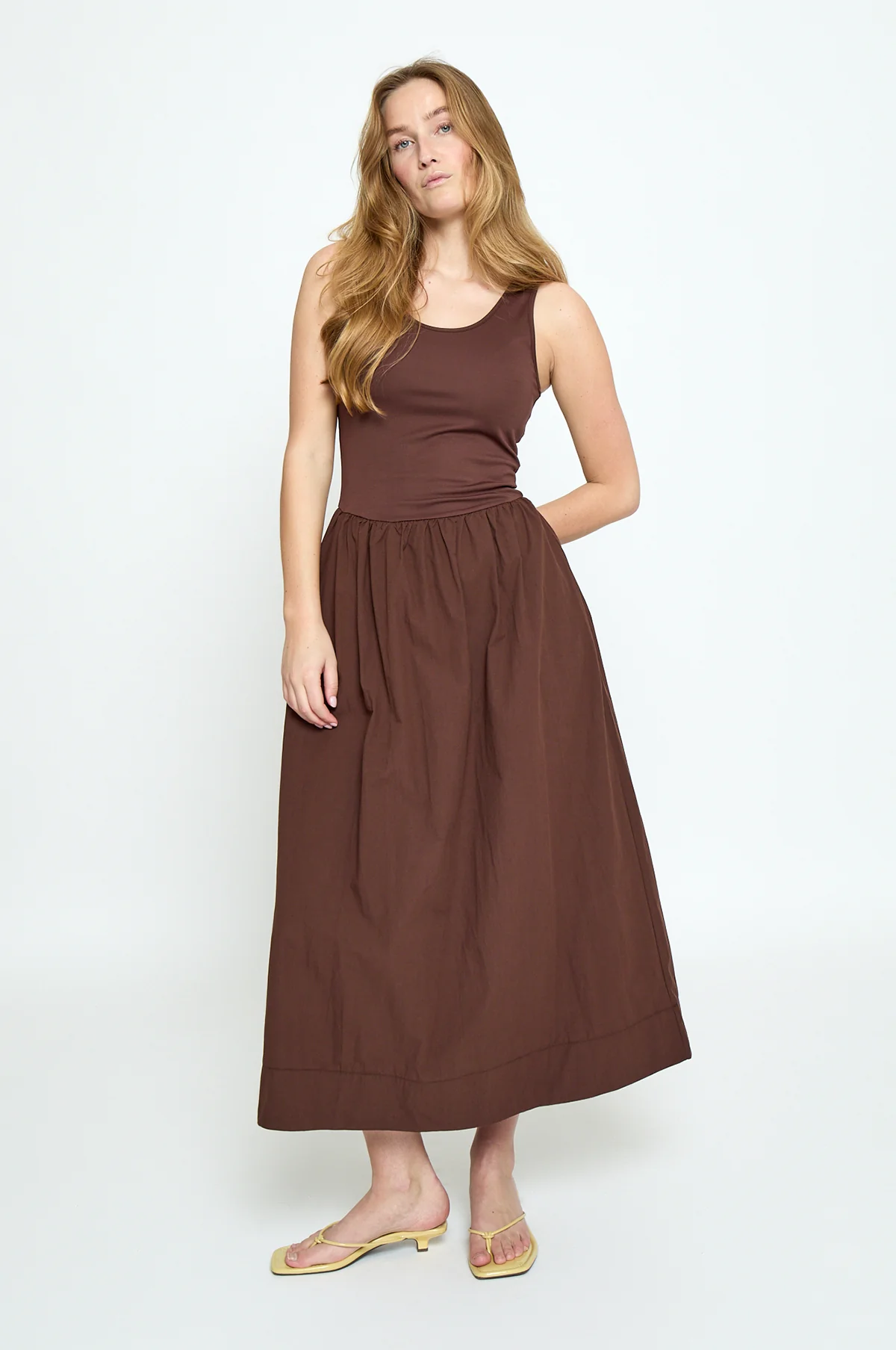 Marie Midi Dress Chestnut - Image 5