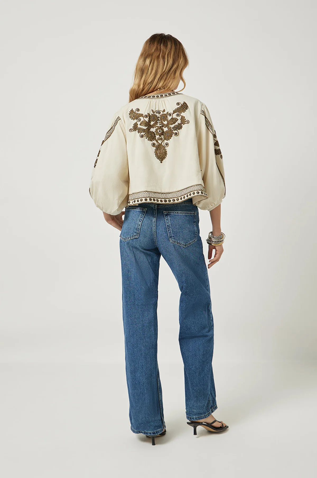 Maris Jacket Vanilla With Olive Green - Image 6