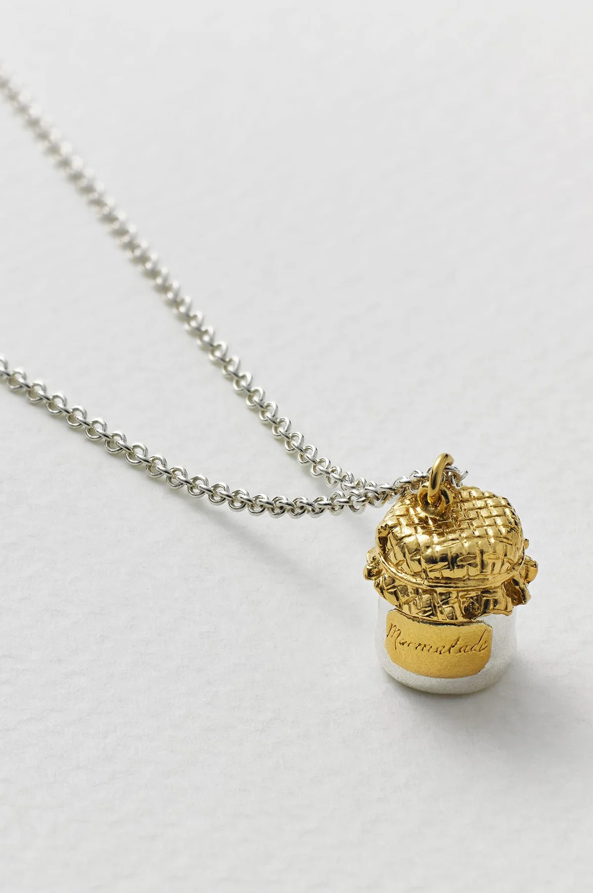 Marmalade Jar Necklace Gold and Silver - Image 2