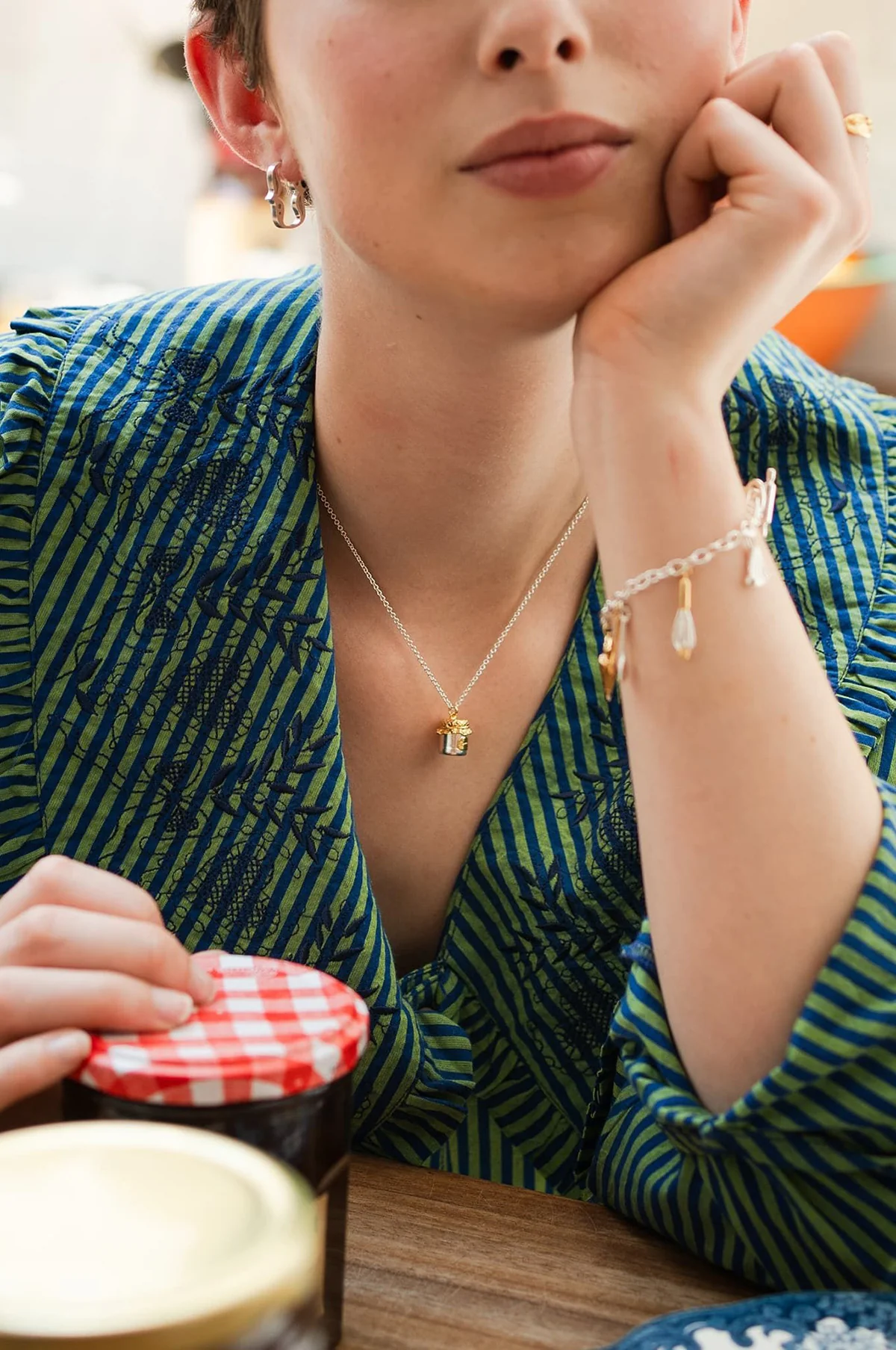 Marmalade Jar Necklace Gold and Silver - Image 3