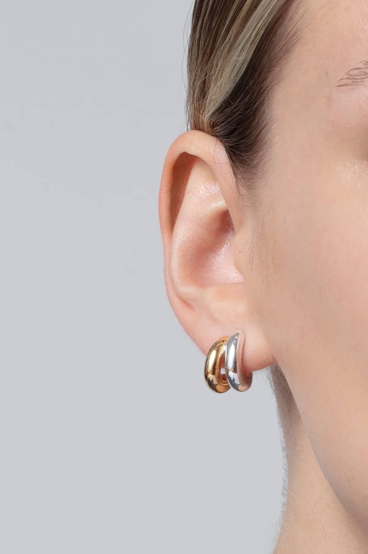 Mini Florence Two-Tone Earrings - Image 2