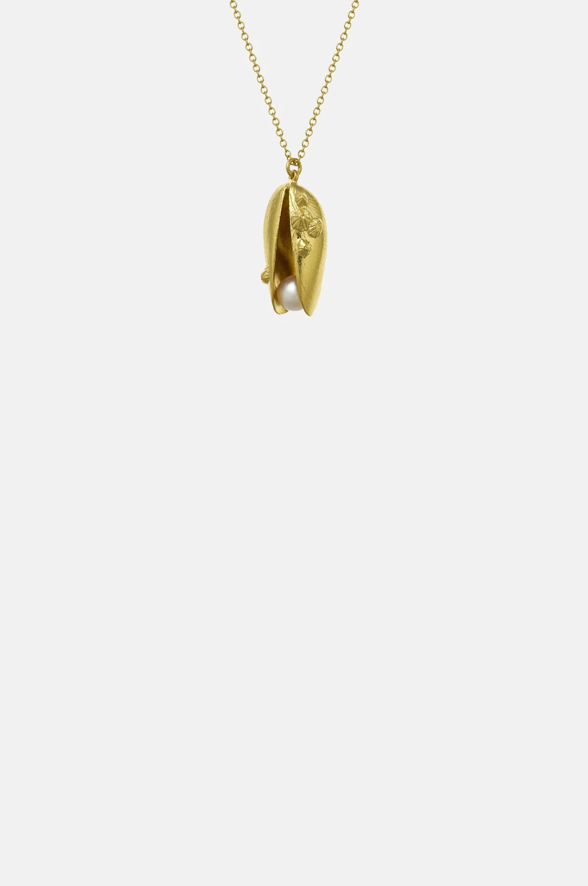 Mussel and Pearl Necklace Gold