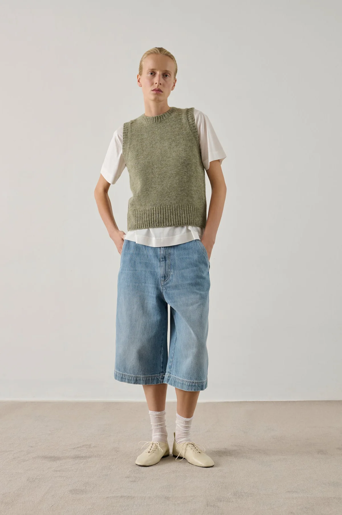 Namaste Vest Ecru Vert D'Eau - Image 3