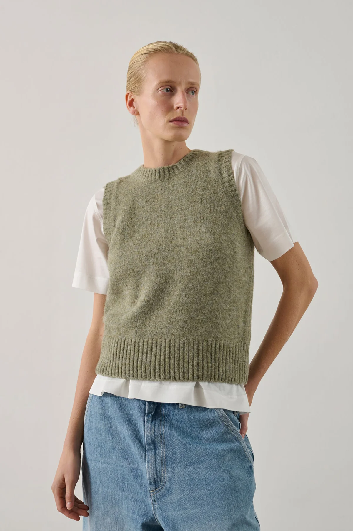 Namaste Vest Ecru Vert D'Eau - Image 4