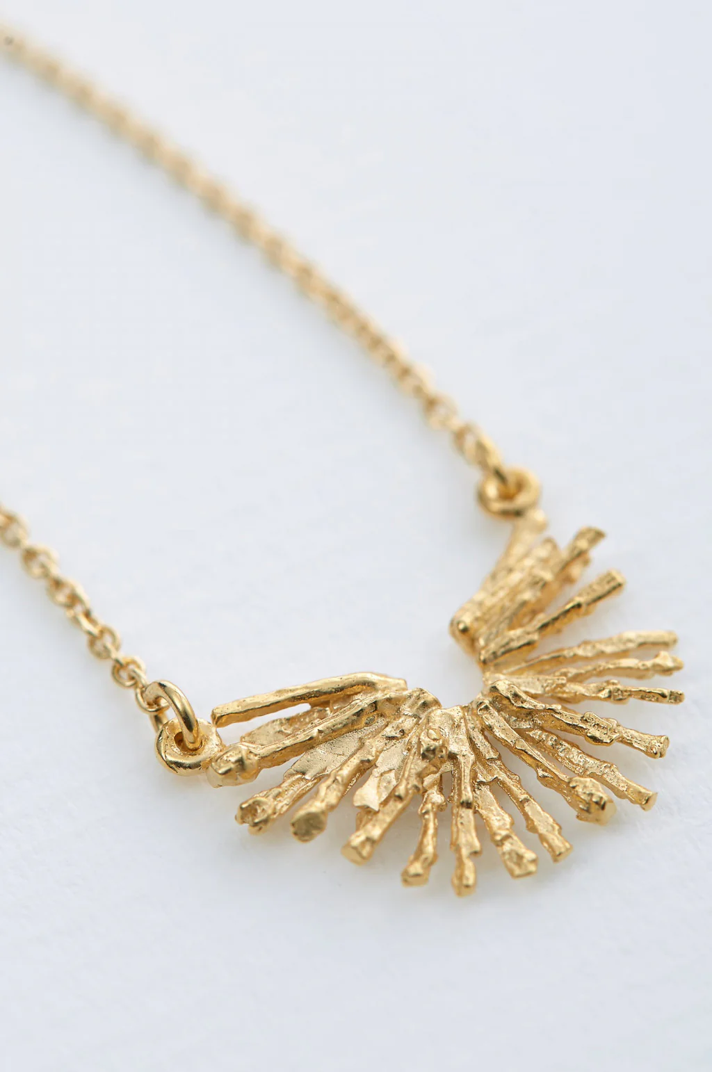 Nest Structure Crescent Necklace Gold Plate - Image 3