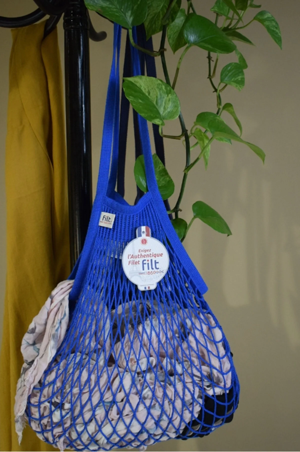 Net Shopping Bag w/Large Handle Bleu Matisse - Image 2